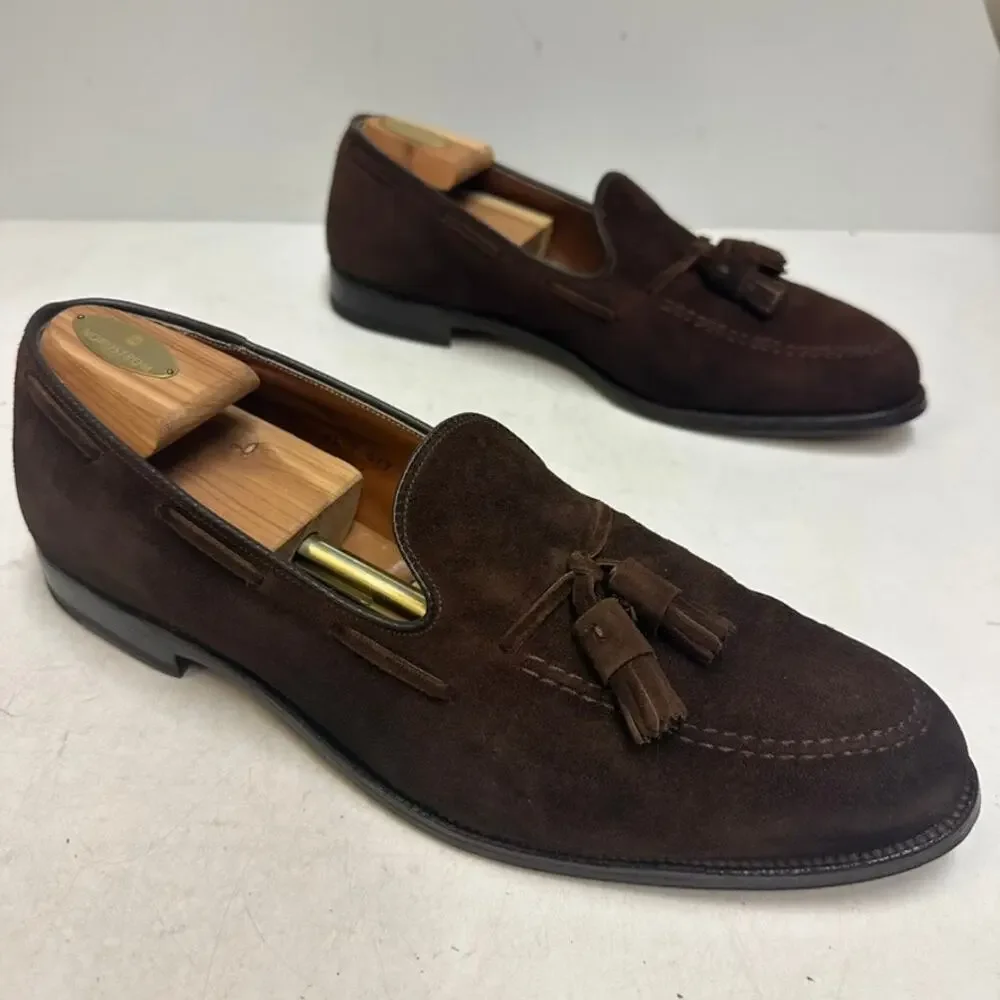 NEW HEELS Alden 666 Tassel Moccasin Loafer Mocha Kid Suede Made in USA 12.5 C